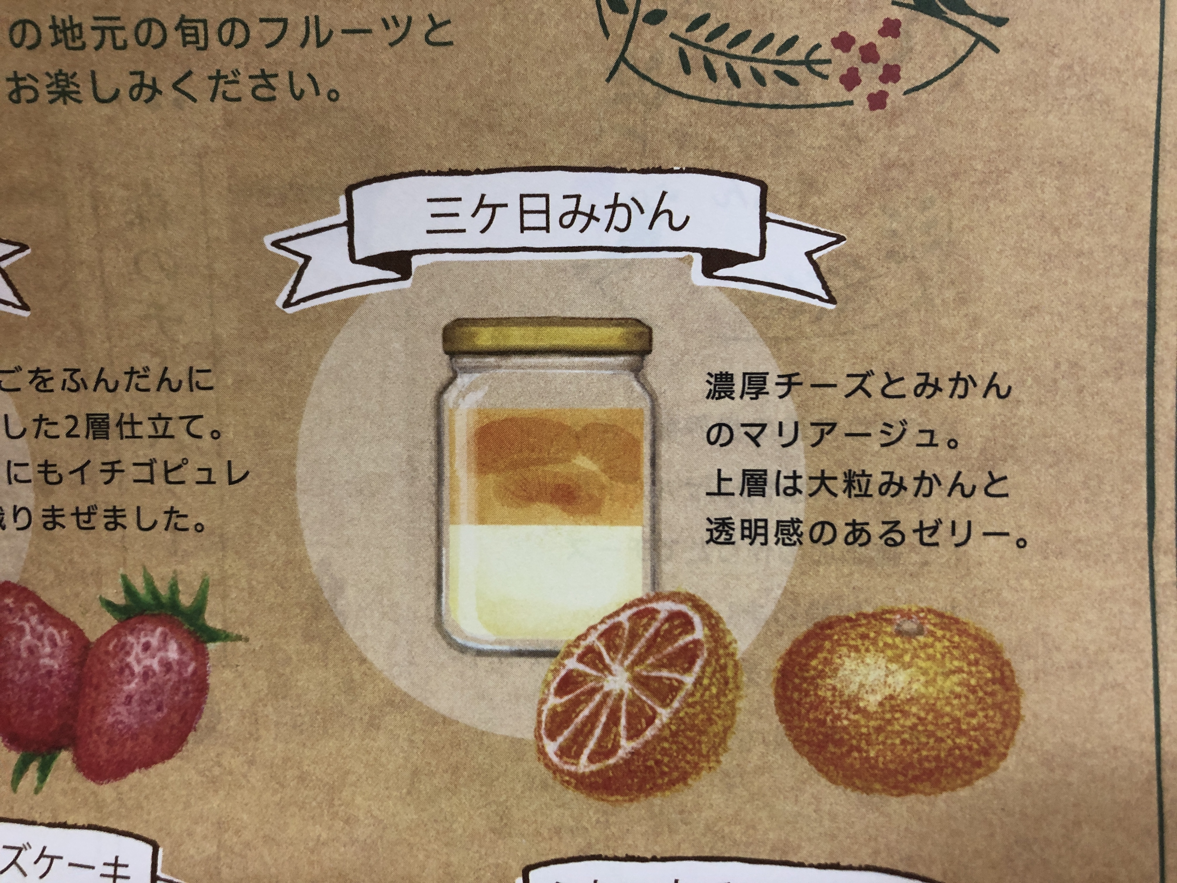 ぬくもりの森のチーズケーキに陽だまりファームのみかんが！！