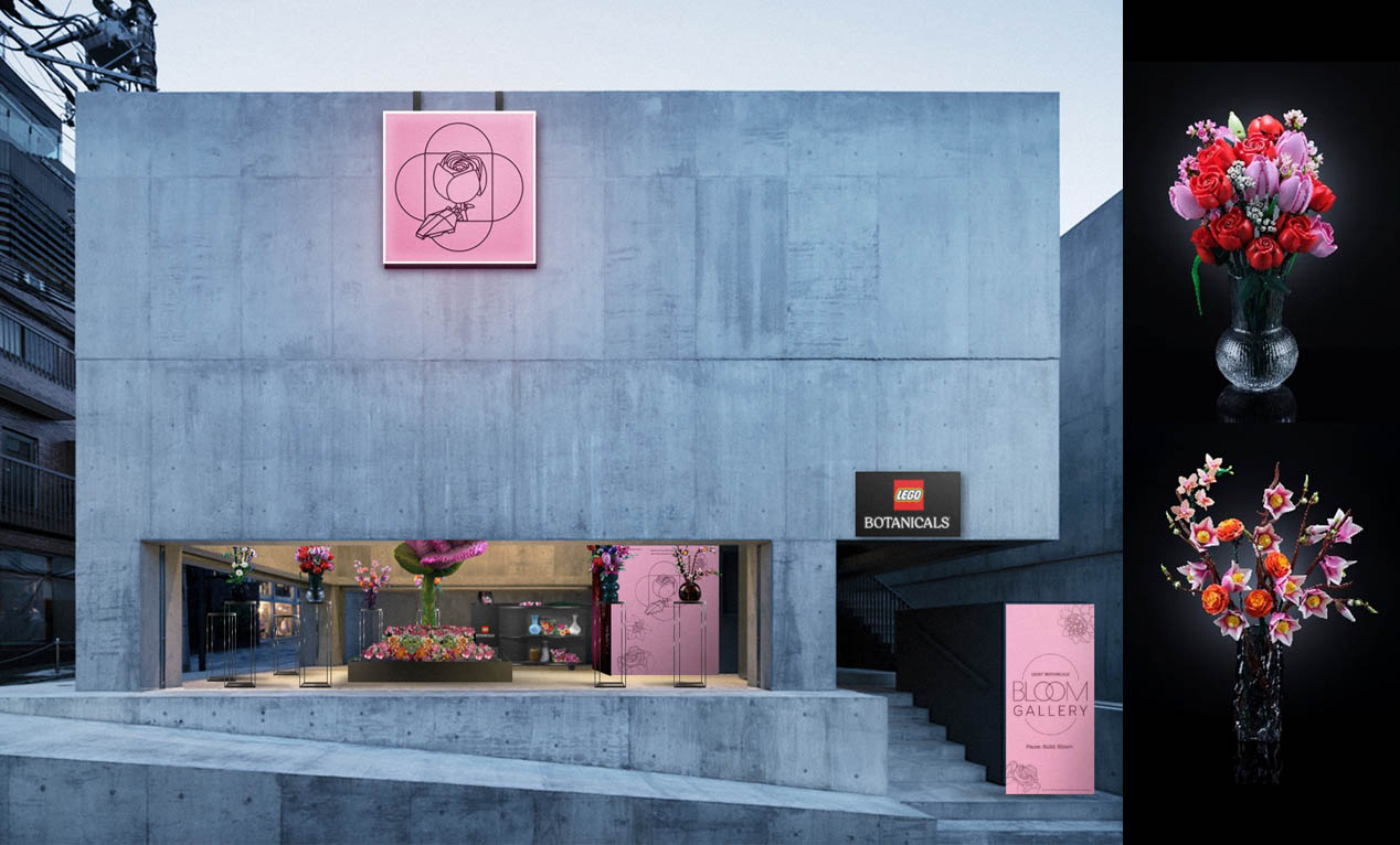 原宿で「レゴ®ボタニカル ブルームギャラリー」開催！中尾明慶さん・倉科カナさんの特別ブーケ展示も