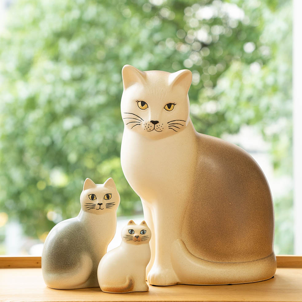 スウェーデンの陶芸家 リサ・ラーソンの猫は一体一体表情が違う！