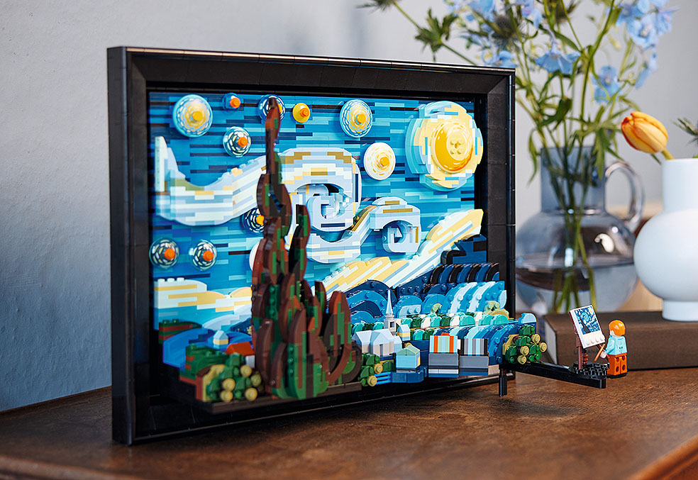 ゴッホの代表的な絵画『星月夜』を３Dで見事に再現したレゴが発売中！