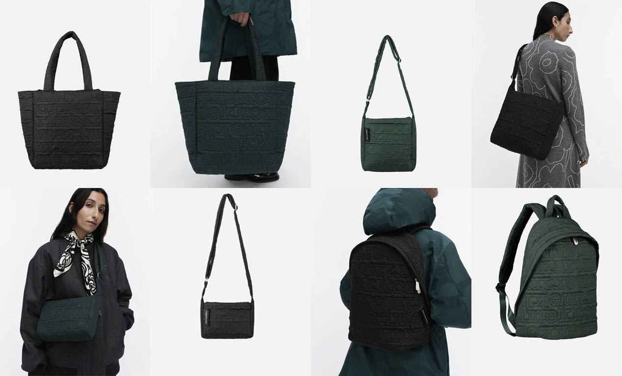 マリメッコの新作は“立体ロゴ”が主役!秋冬コーデに映えるキルティングバッグ発売中