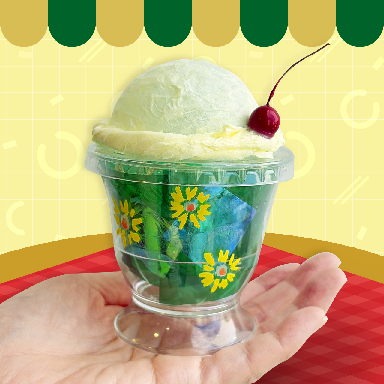 レトロ喫茶開店！？光るレトロなクリームソーダ☆