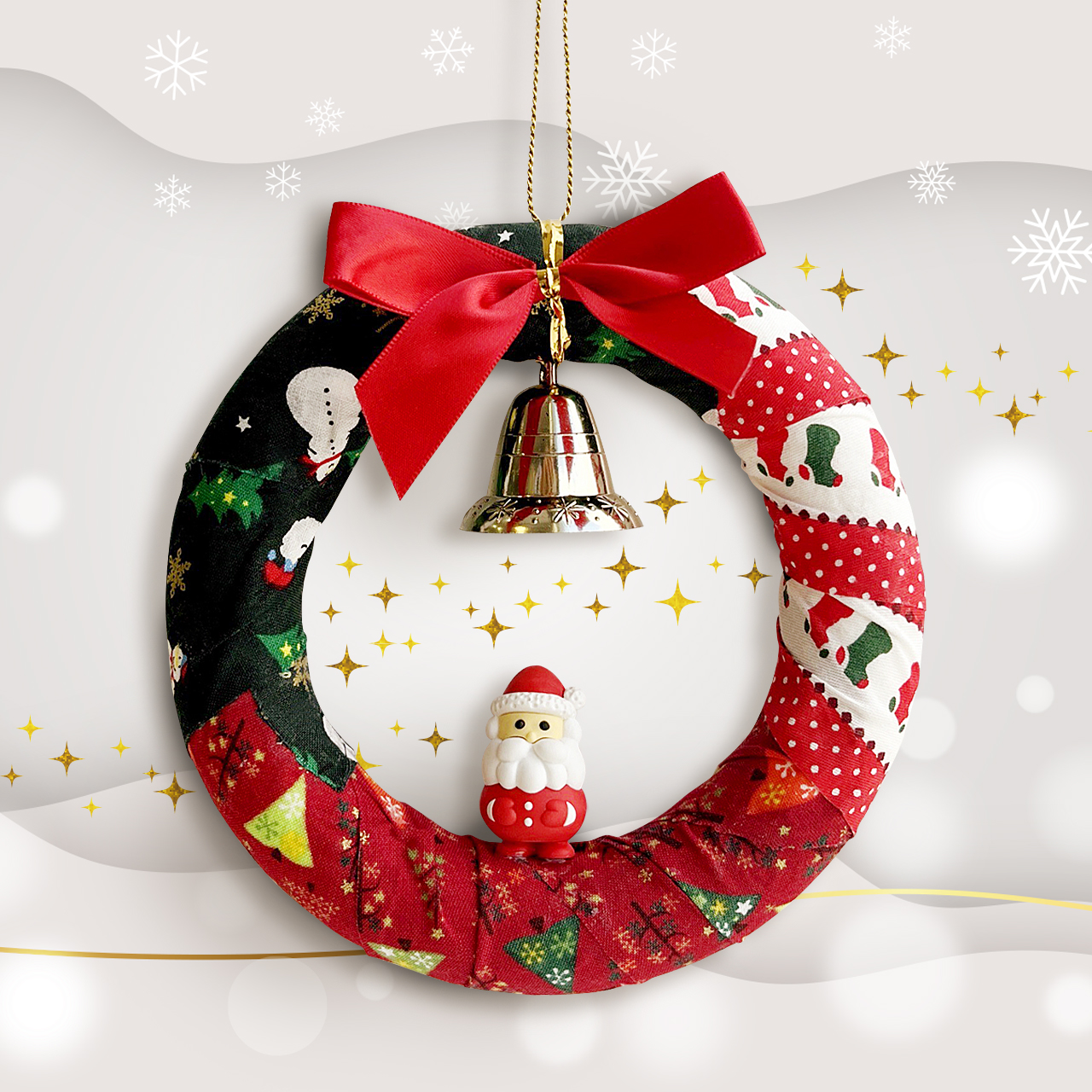 SDGｓイベントにおすすめ！はぎれのクリスマスリース