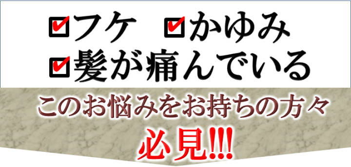 フケ かゆみにお悩みでないですか？