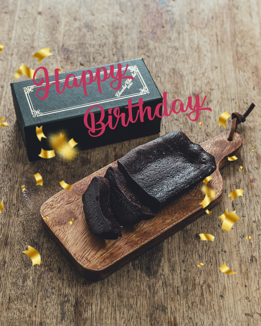 🍫✨ 誕生日ケーキに、特別なガトーショコラを 🎂💝