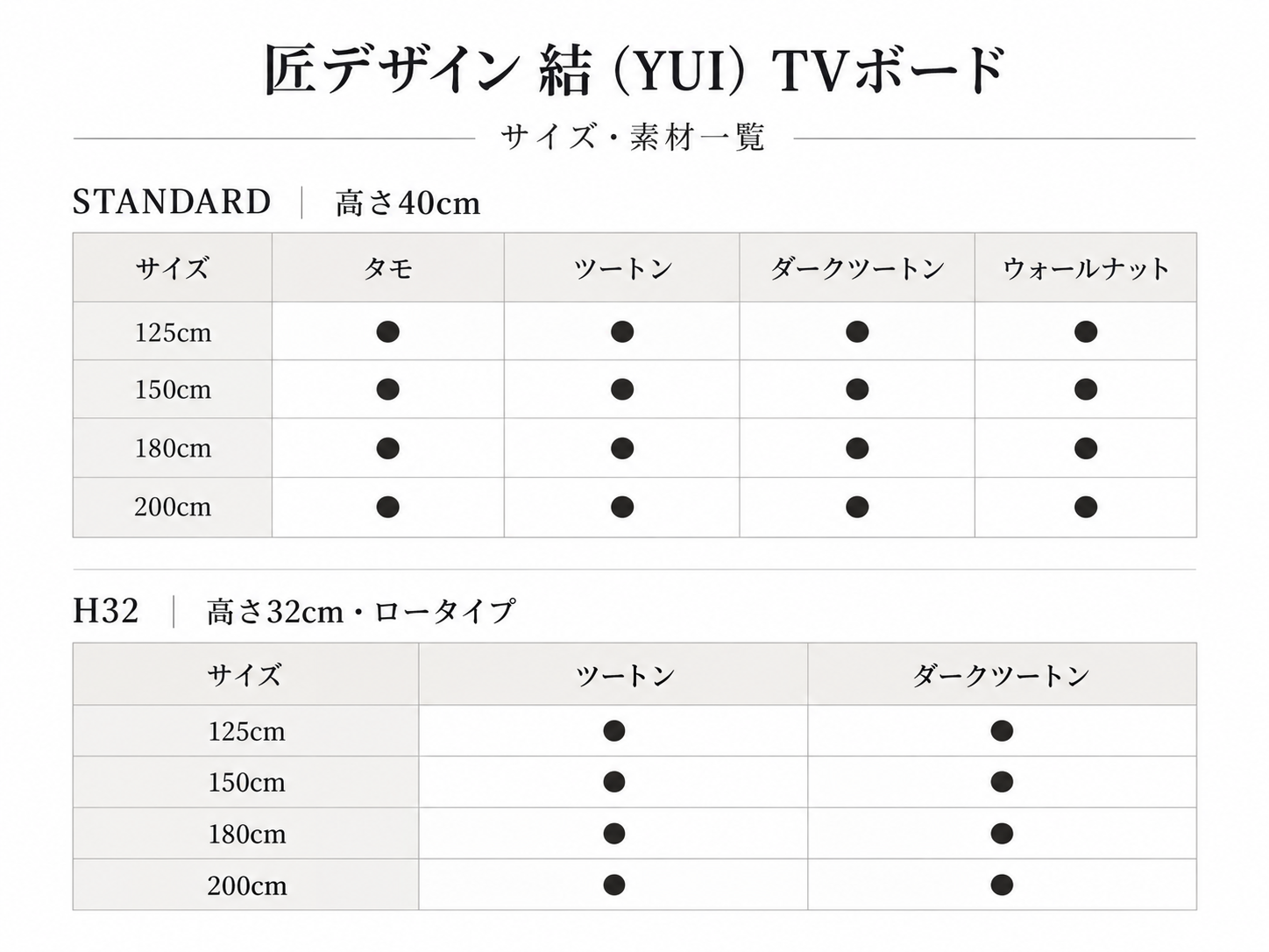【サイズ・素材から選ぶ】匠デザイン 結（YUI）TVボード