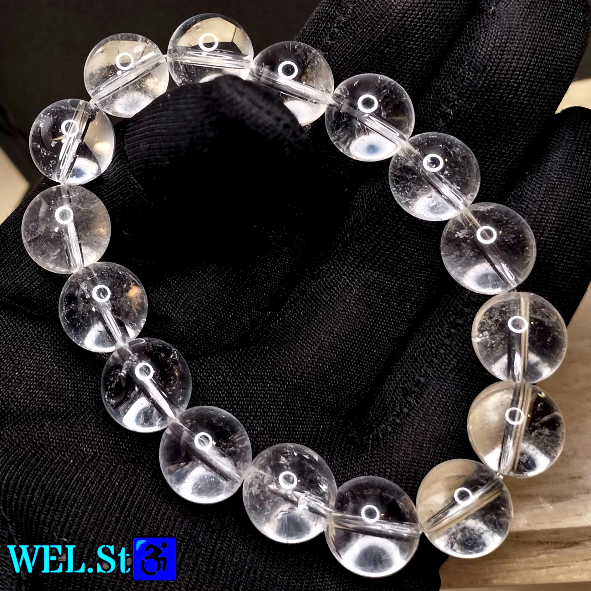 極上 カイラス産 天然水晶 12mm ブレスレット ラスト‼️‼️