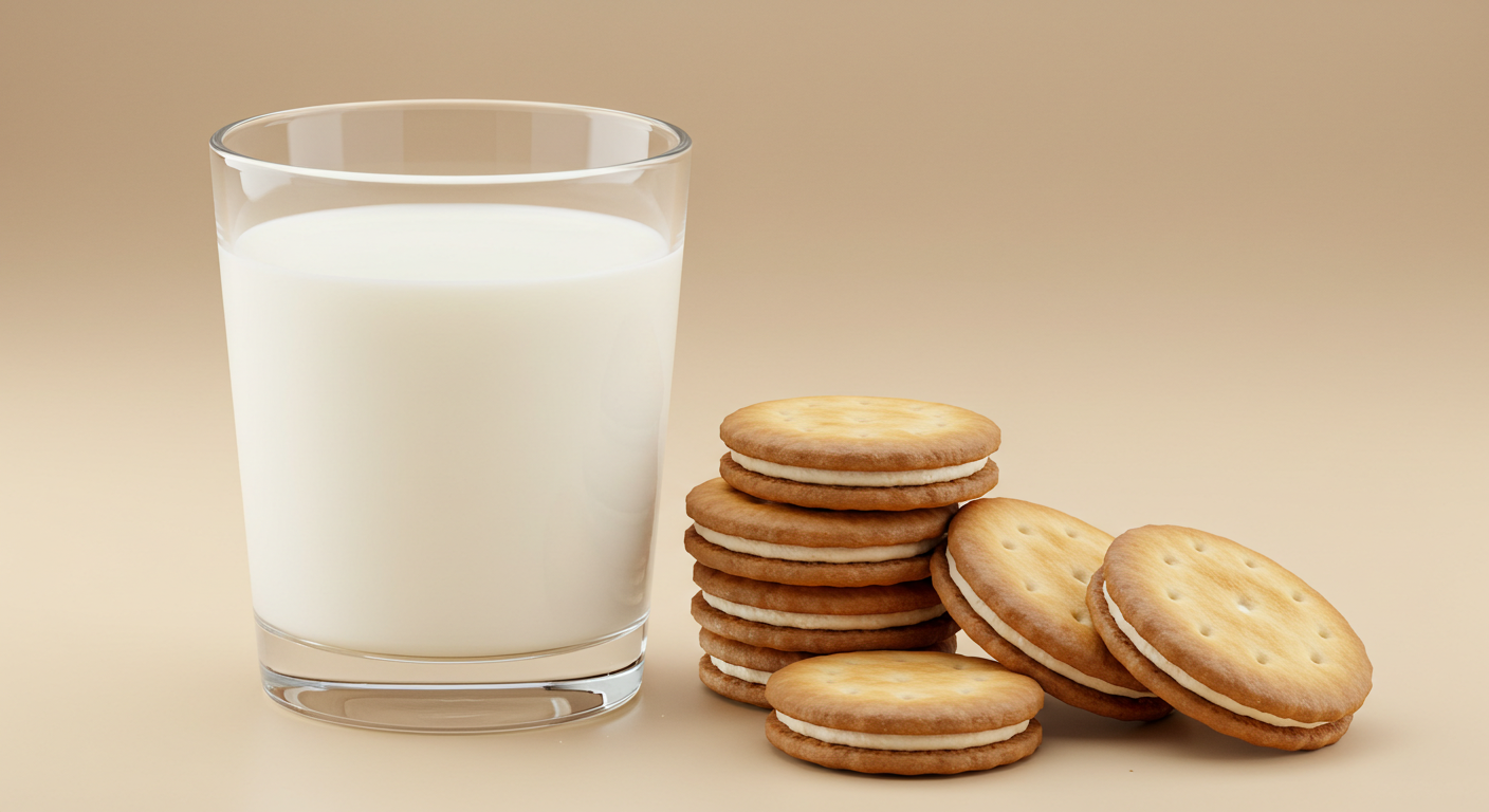 クリームビスケットで牛乳アレルギーに
