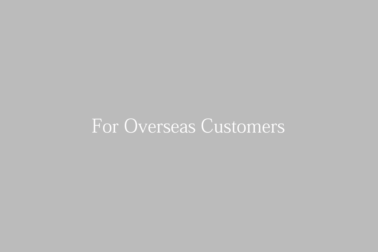 For Overseas Customers