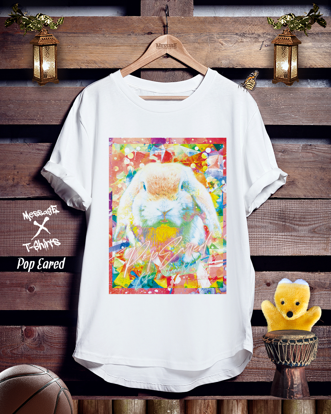 うさぎアートTシャツ「Pop Eared」