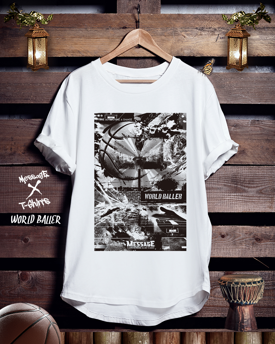 バスケットボールTシャツ「WORLD BALLER」