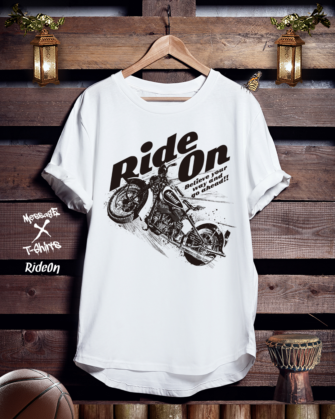 バイクTシャツ「RideOn」