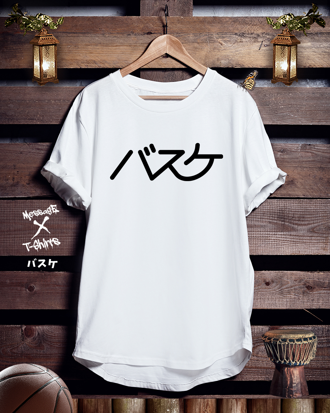 バスケットボールTシャツ「バスケ」