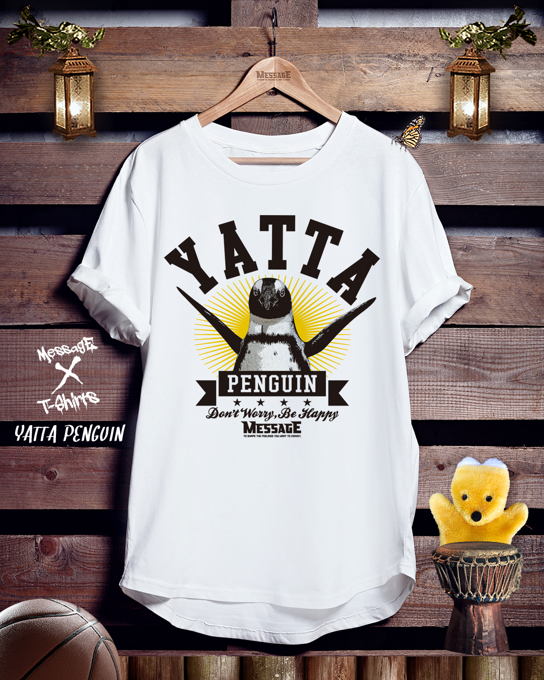 ポジティブペンギンTシャツ「YATTA PENGUIN」