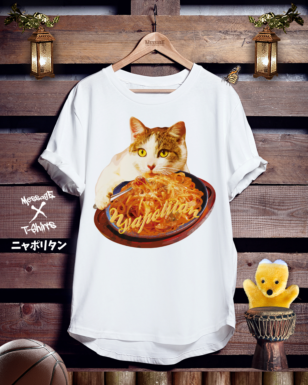 おもしろねこTシャツ「ニャポリタン」