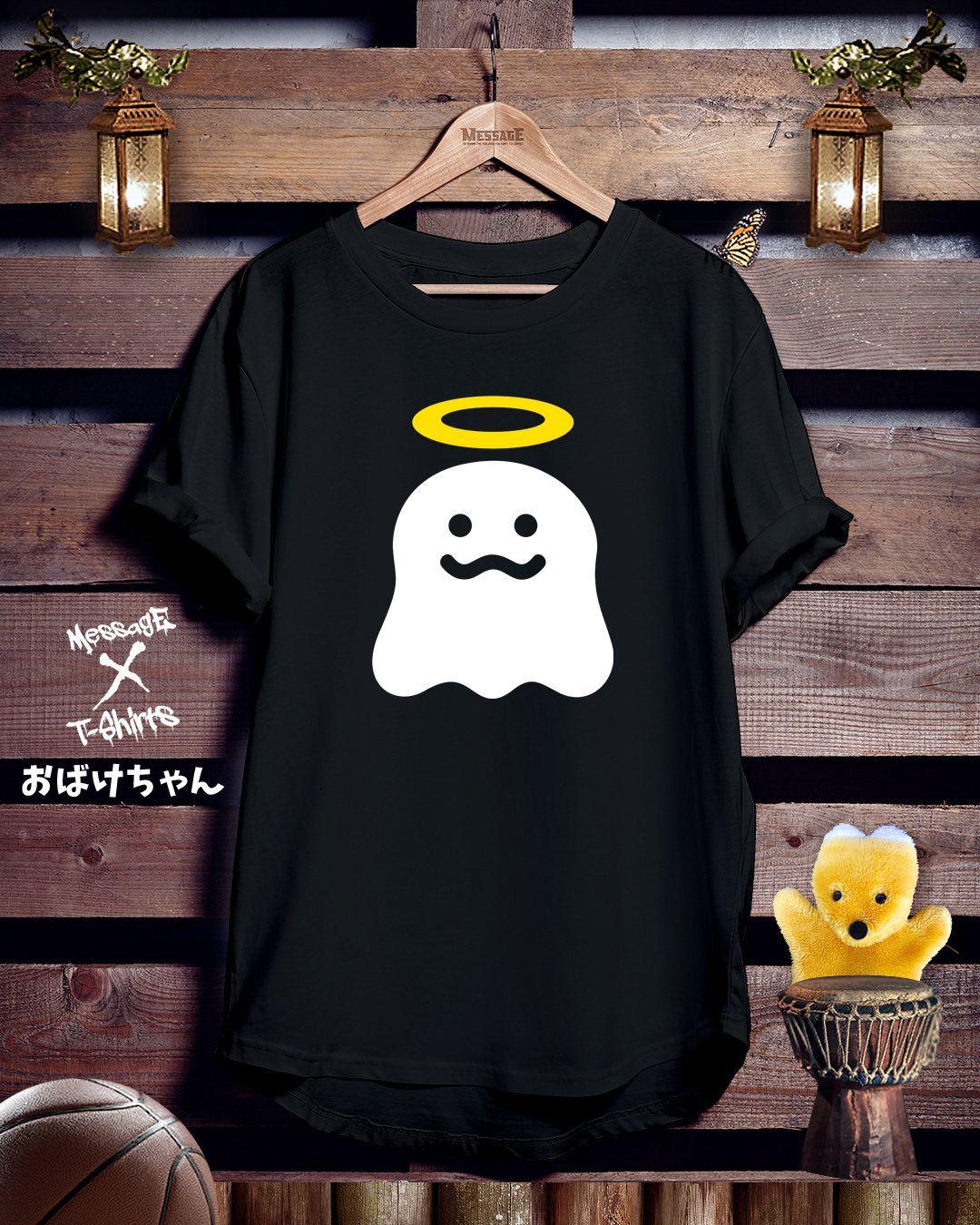 おもしろイラストTシャツ「おばけちゃん」