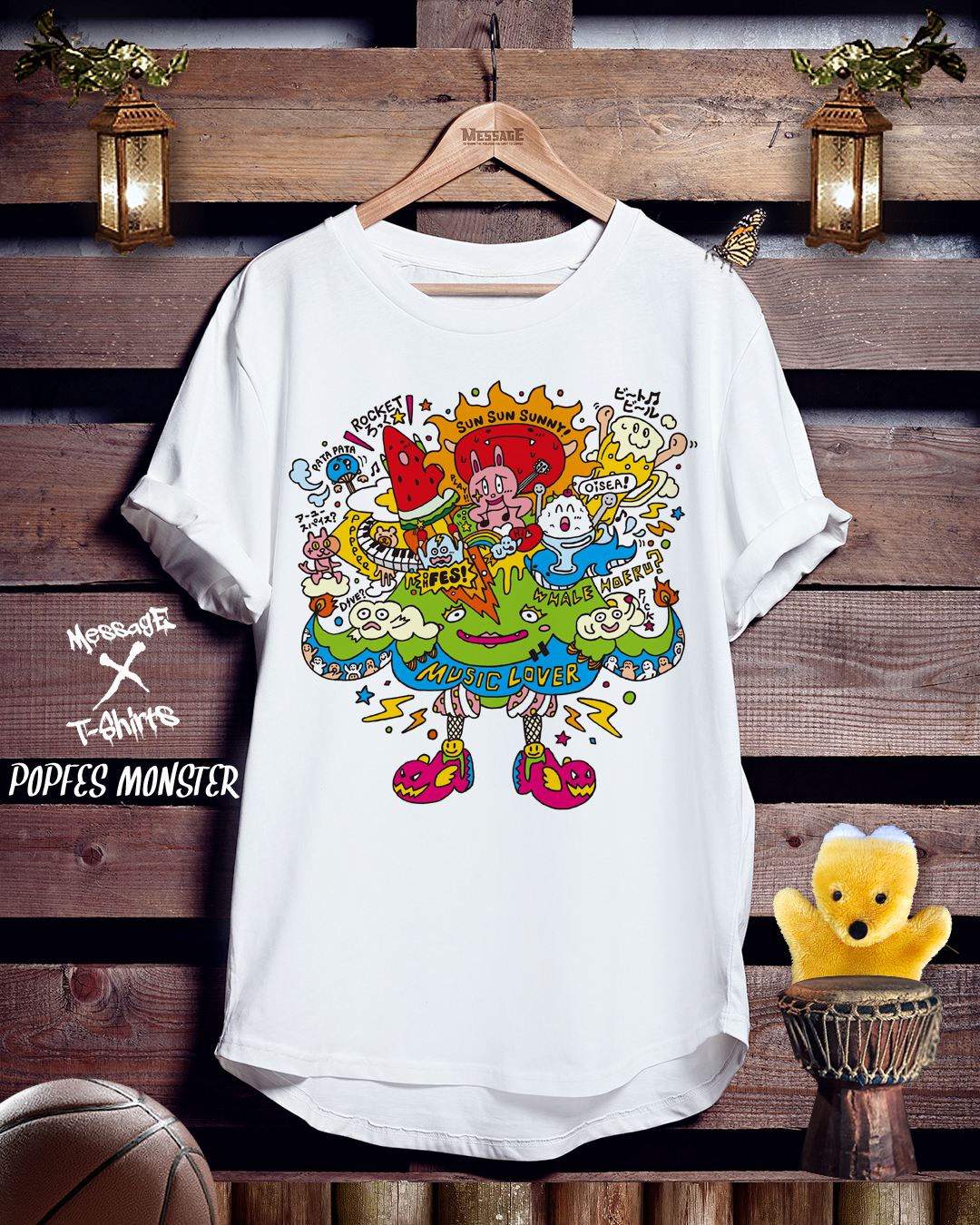 キャラクター黒Tシャツ「POPFES MONSTER」