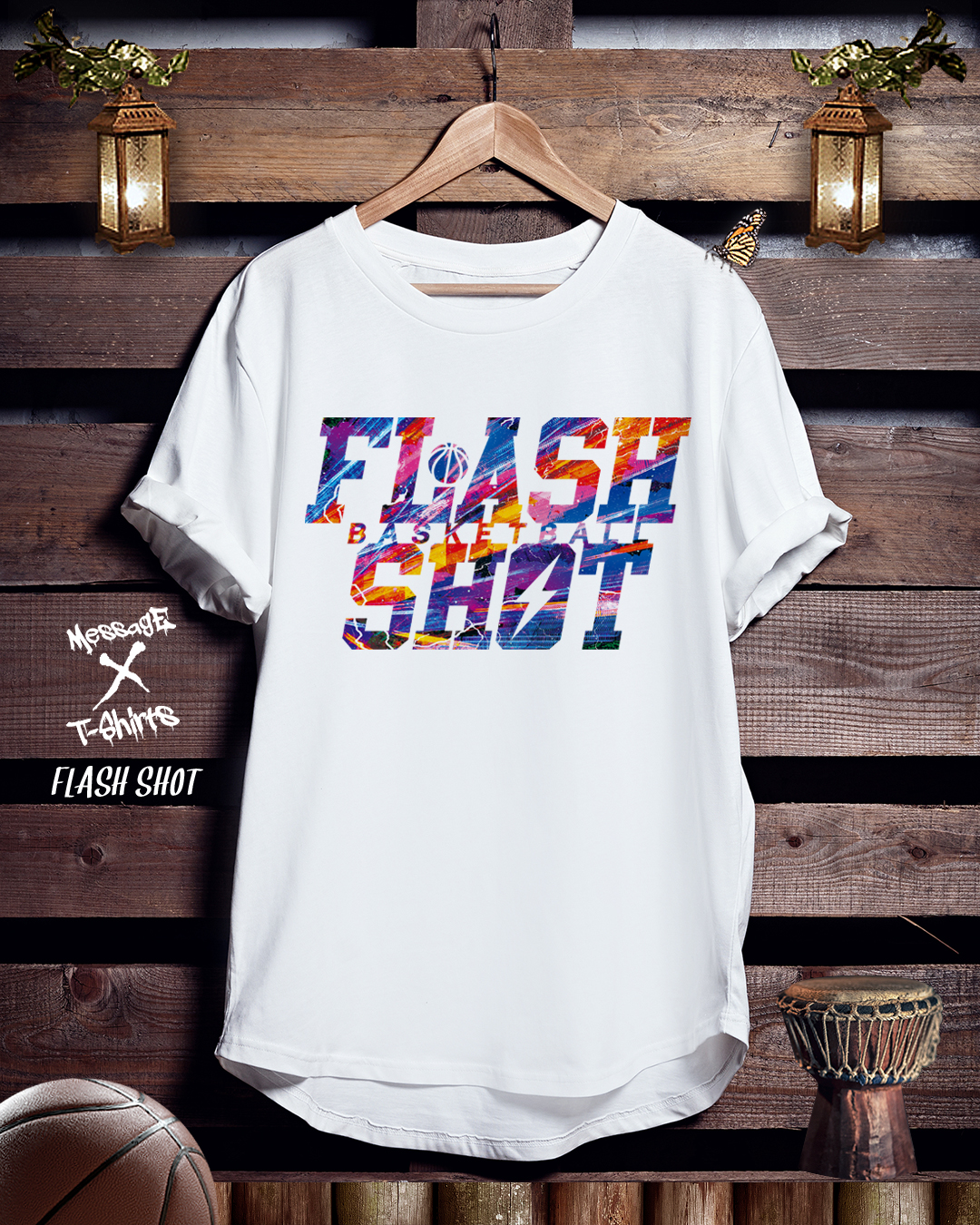 バスケットボールTシャツ「FLASH SHOT」