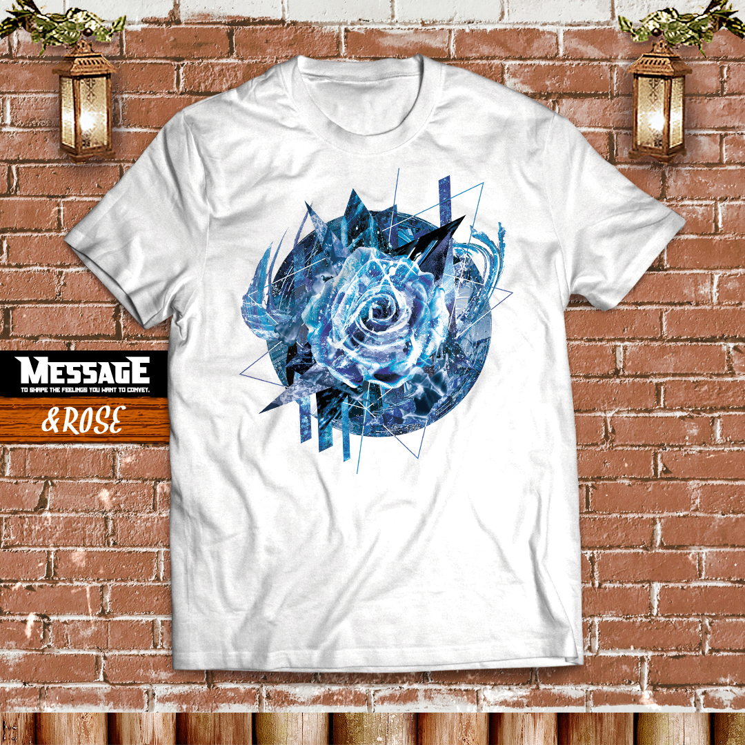 グラフィックアートTシャツ「&ROSE」