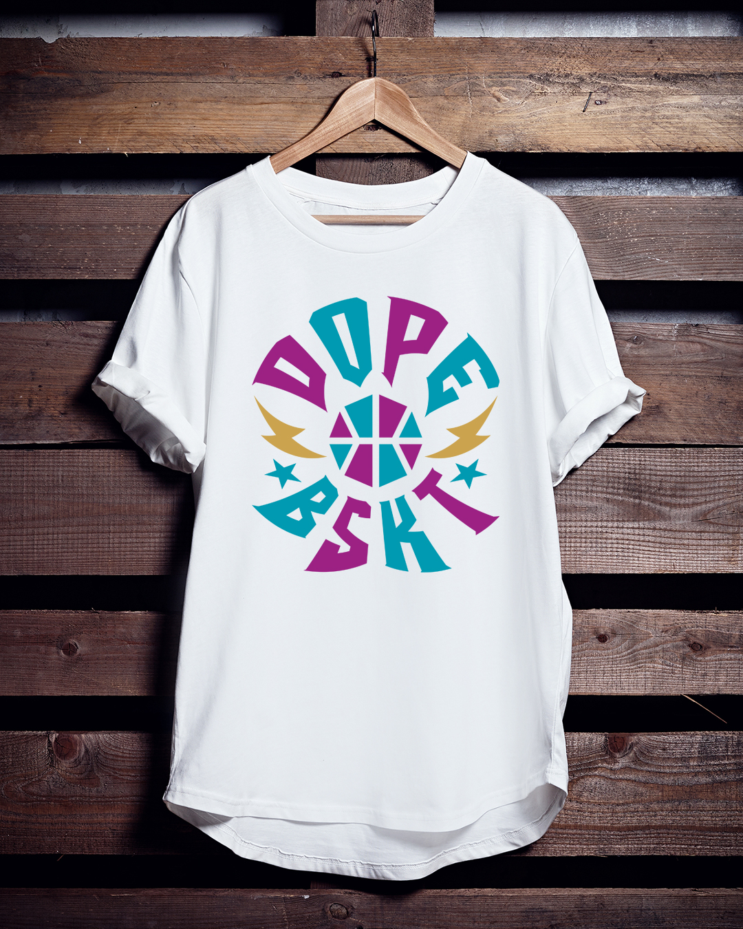 バスケTシャツ「DOPE BSKT」