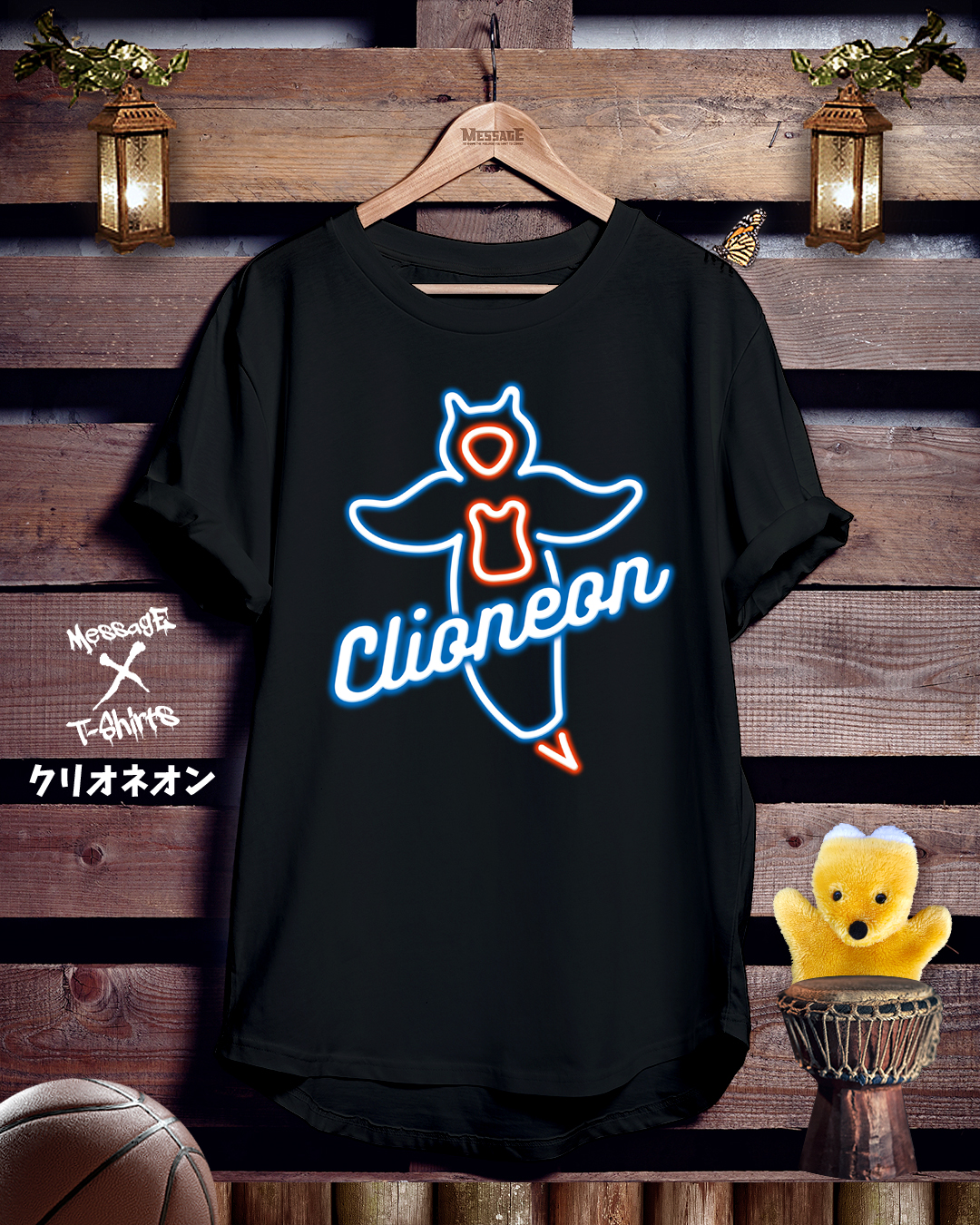 ダジャレ軟体動物Tシャツ「クリオネオン」