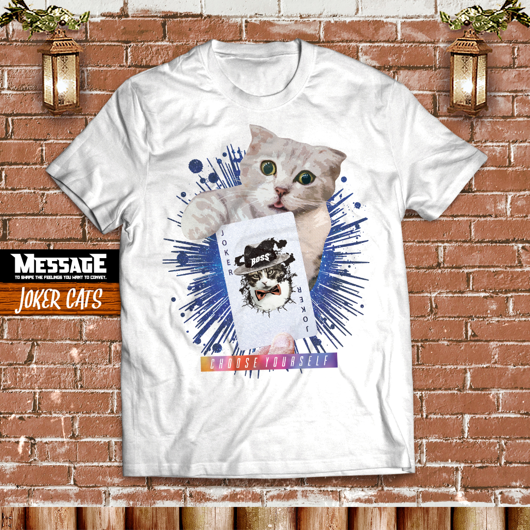 おもしろねこTシャツ「JOKER CATS」