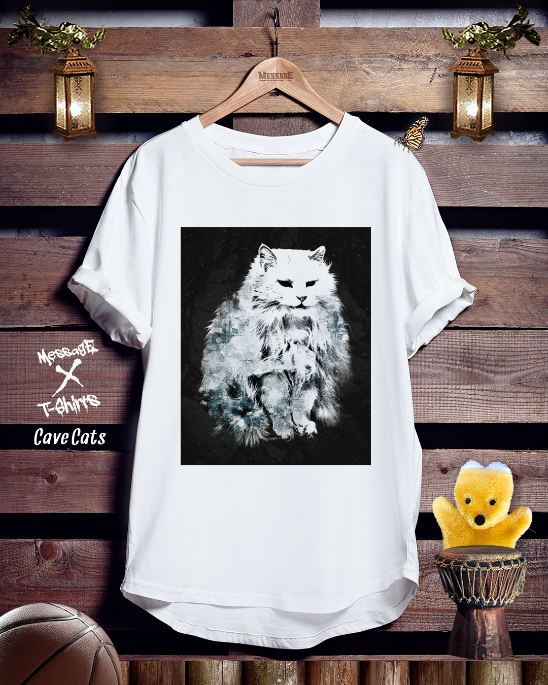 ねこTシャツ「Cave Cats」