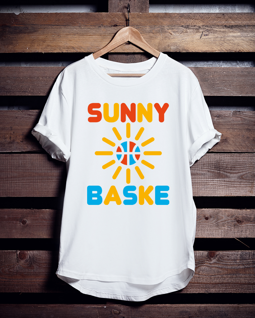 バスケTシャツ「SUNNY BASKE」