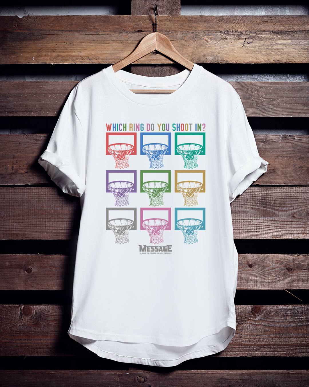 バスケTシャツ「COLORFUL RINGS」