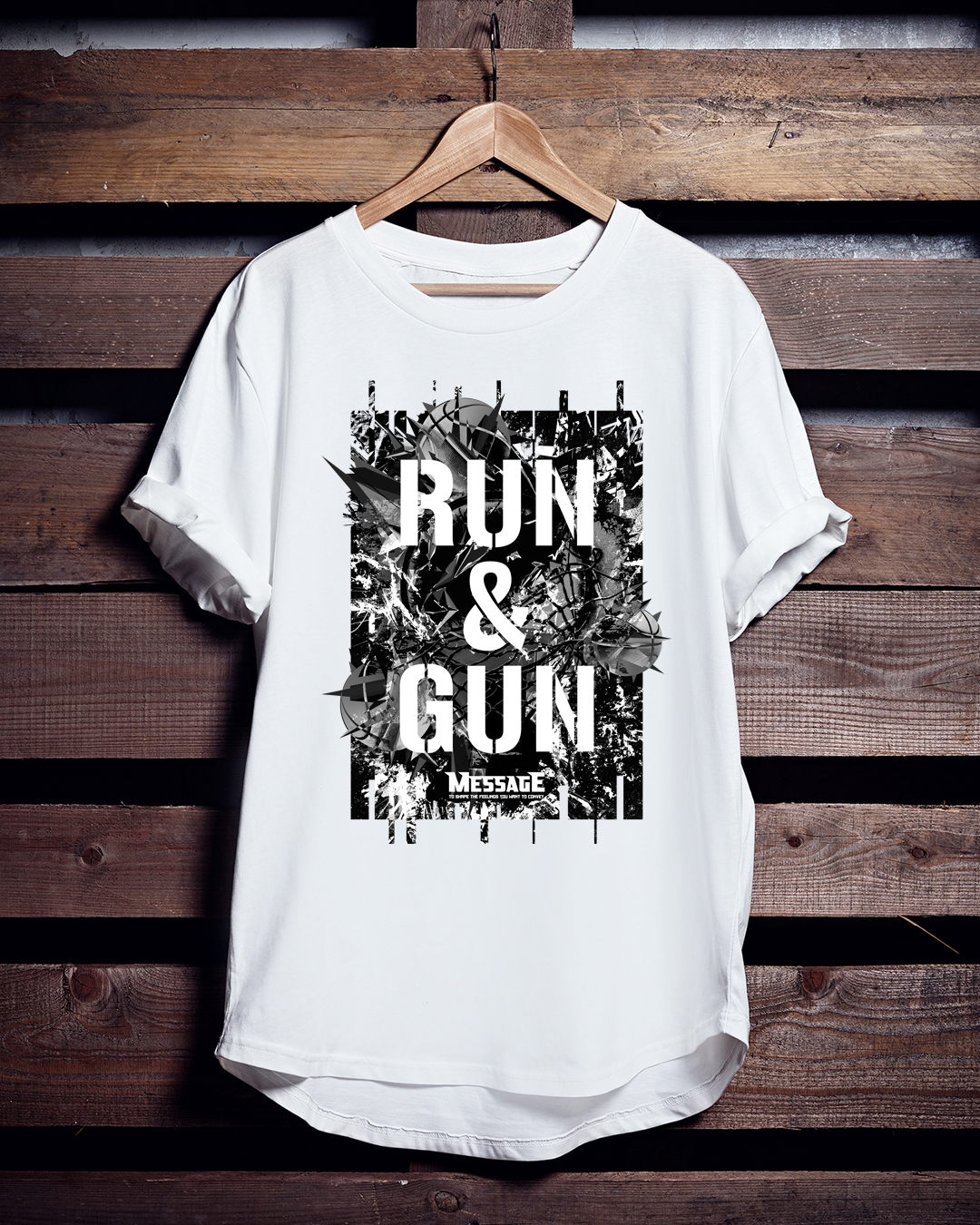 バスケTシャツ「RUN&GUN」