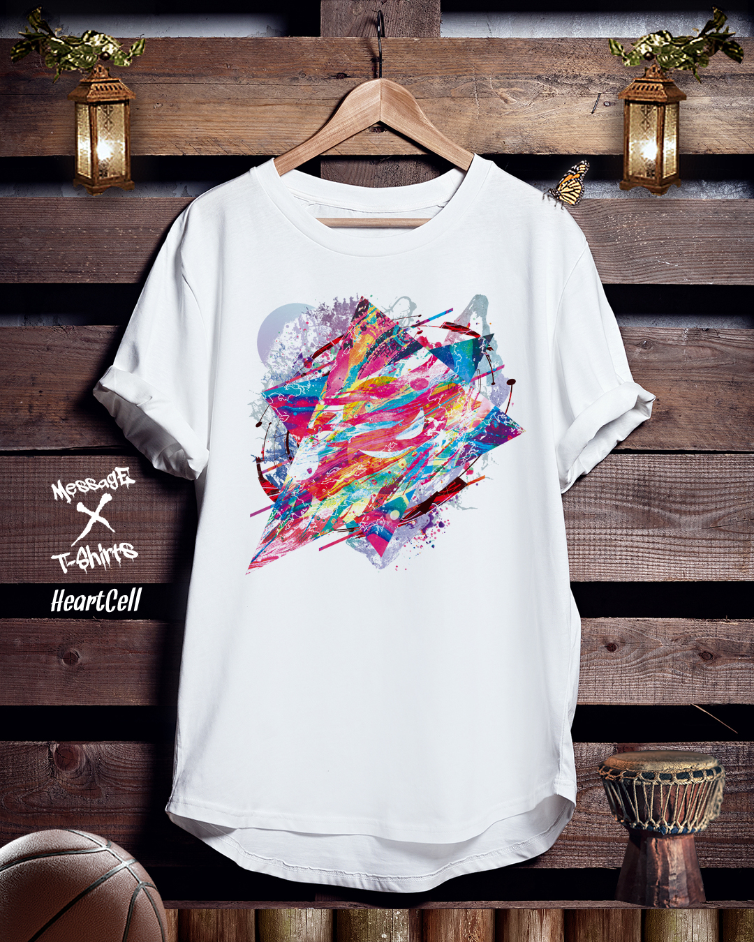 グラフィックアートTシャツ「HeartCell」
