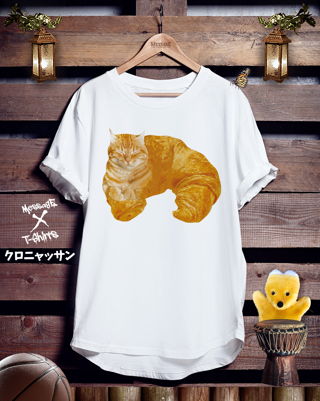 ねこパンTシャツ「クロニャッサン」