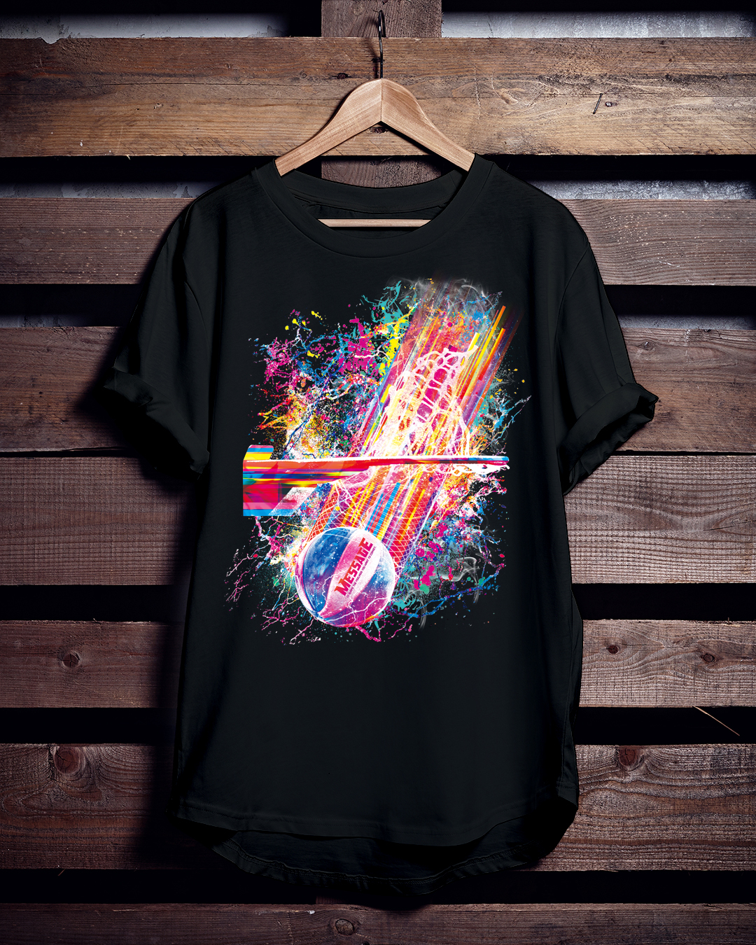 バスケTシャツ「SWISH&FLASH SHOT」