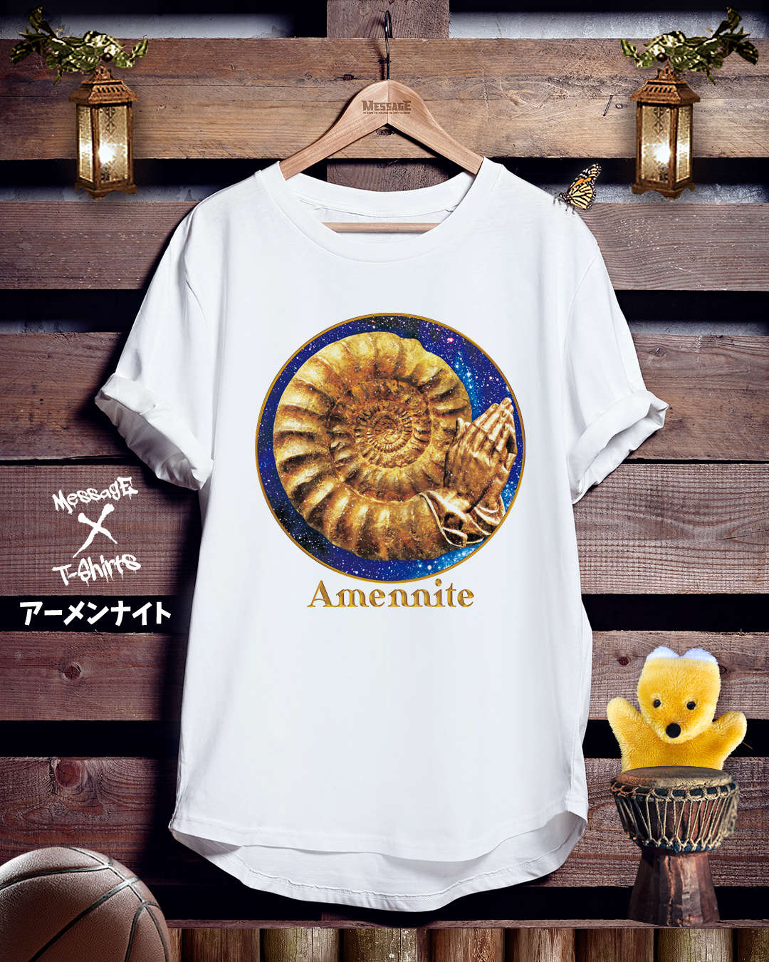 ダジャレ化石Tシャツ「アーメンナイト｣