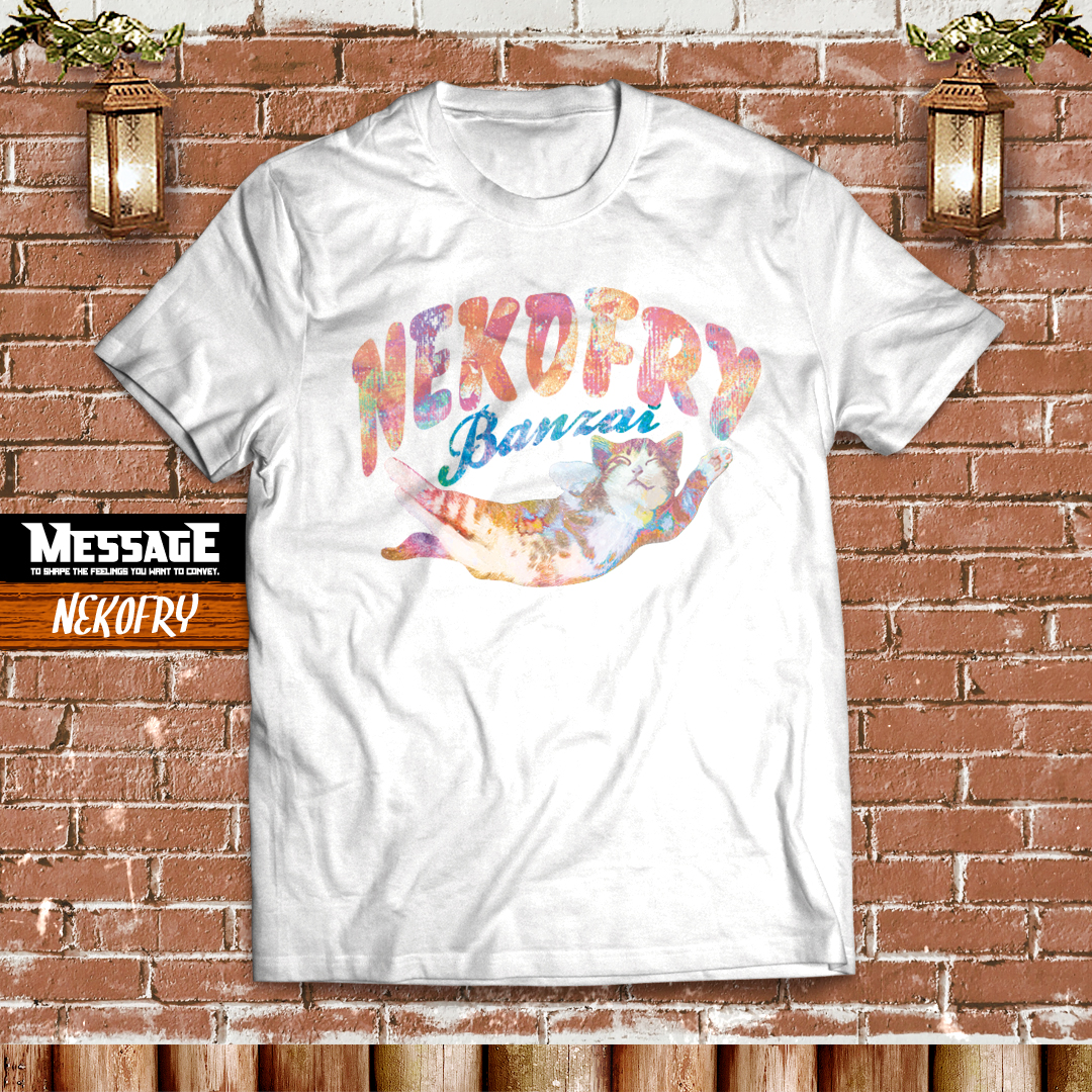 おもしろねこTシャツ「NEKOFRY」