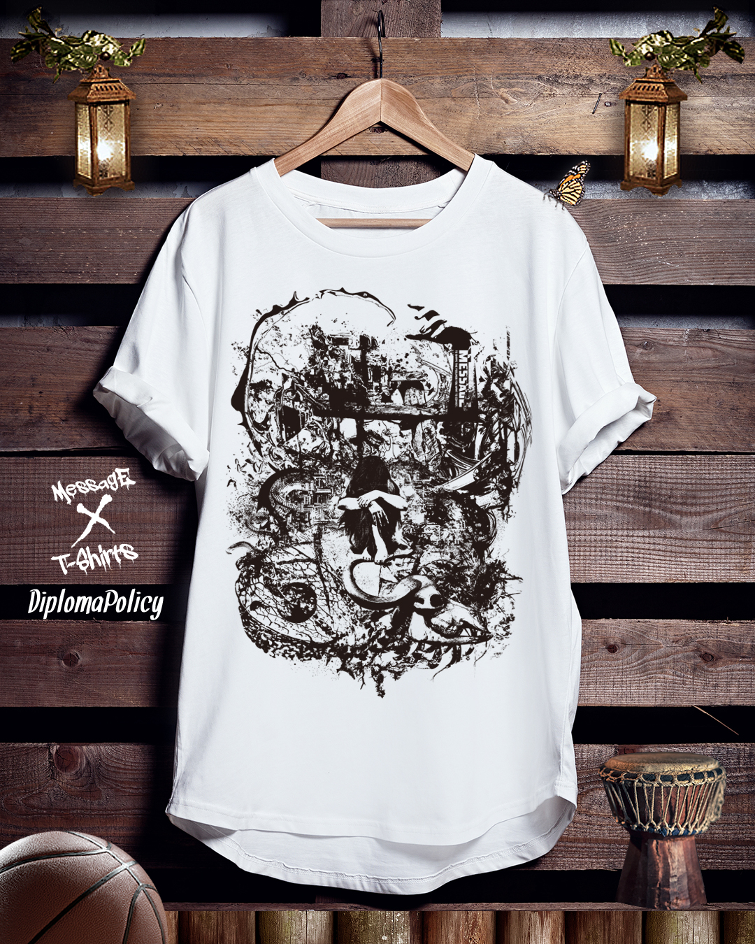 グラフィックアートTシャツ「DiplomaPolicy」