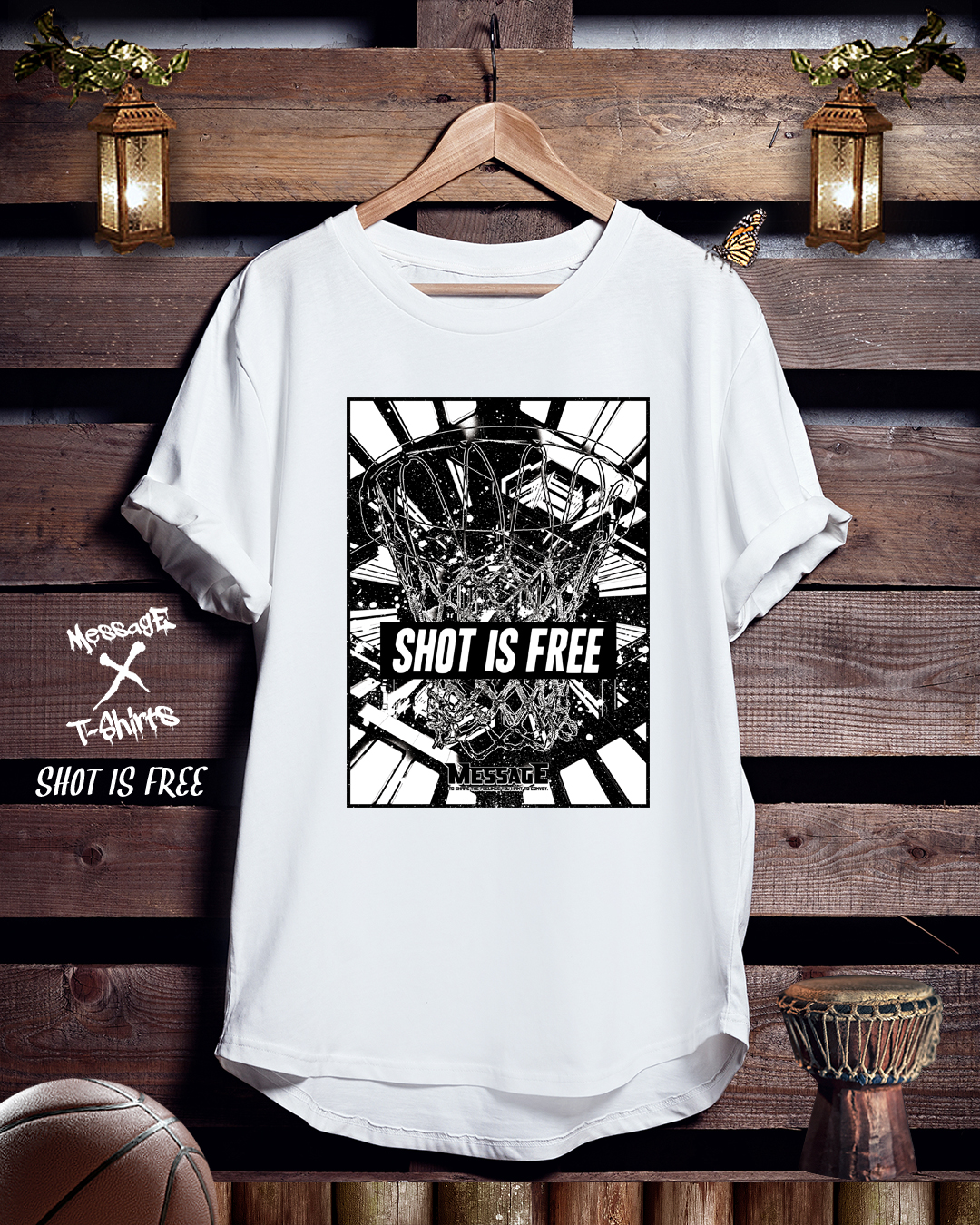 バスケットボールTシャツ「SHOT IS FREE」