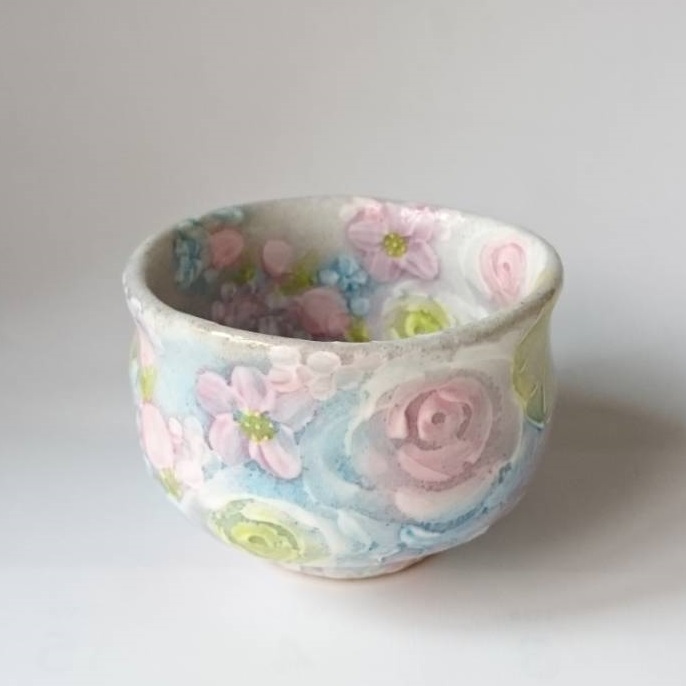 工房ゆずりは母の日のおすすめ　紅彩雅花綺麗なマグカップ　在庫あり即本日出荷可能です