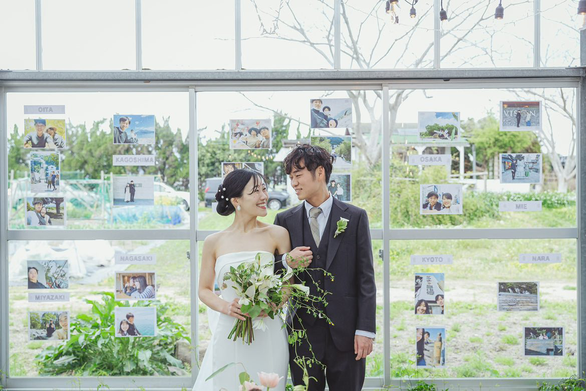 結婚式のコンセプトを彩色に落とし込んだパターン
