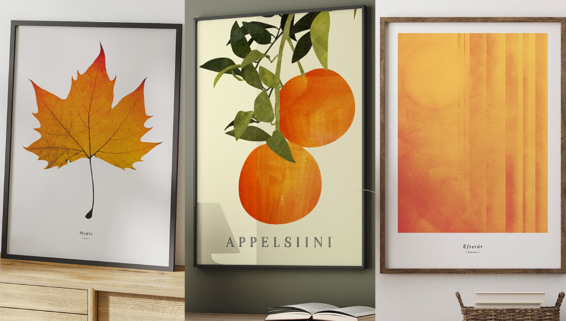 暮らしにぬくもりを添える♪オレンジを基調にしたアートポスター特集