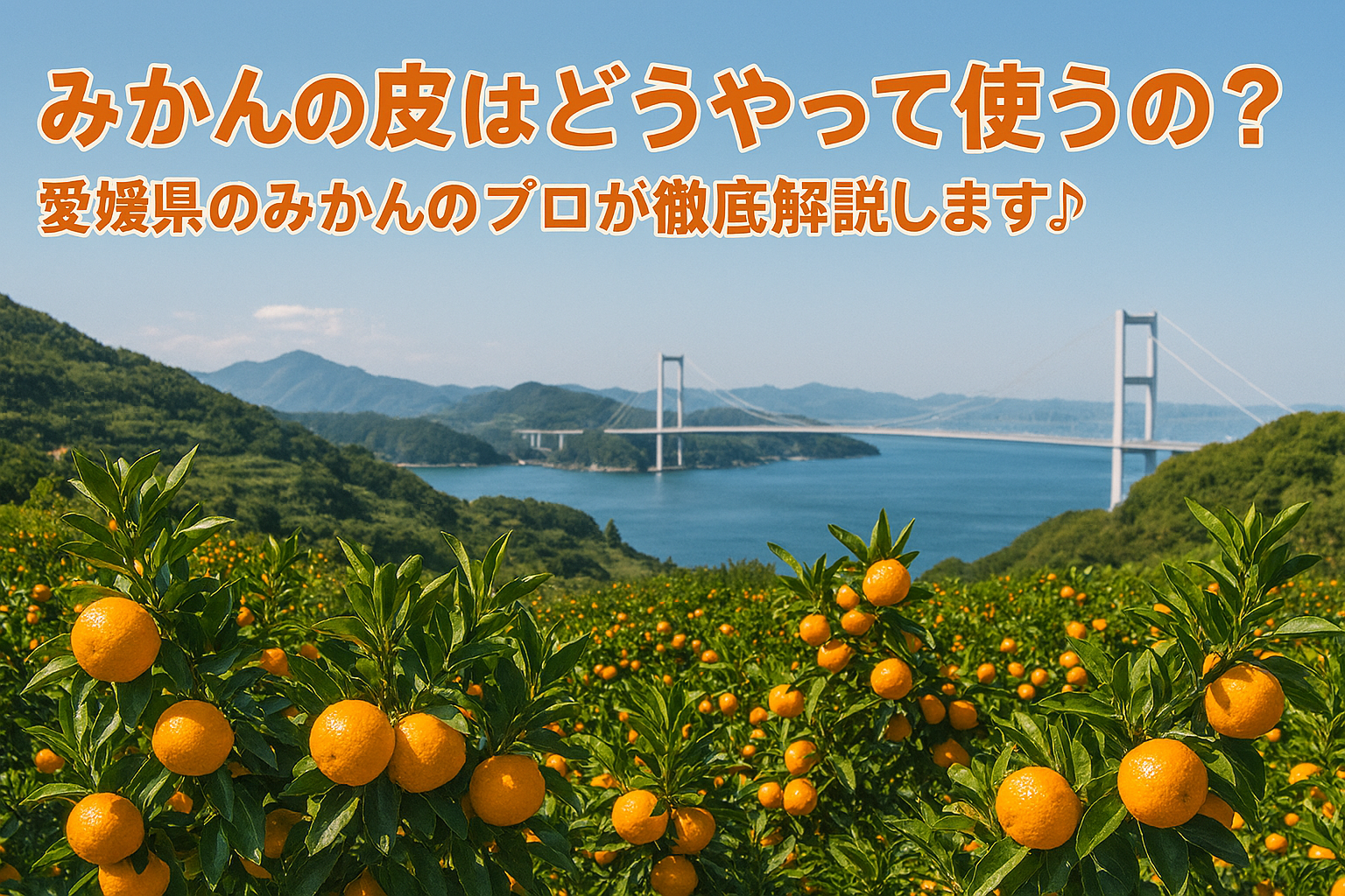 みかんの皮はどうやって使うの? 愛媛県のみかんのプロが徹底解説します♪