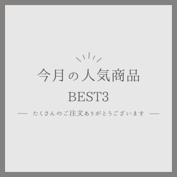 今月の人気商品ベスト3