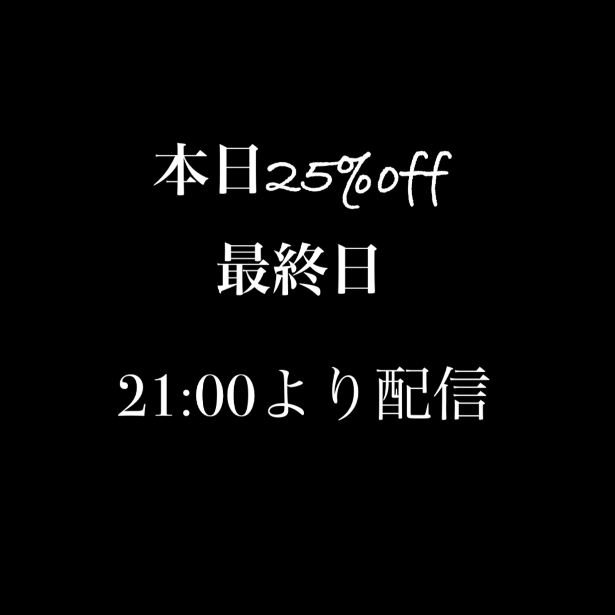 本日25%off最終日⭐️