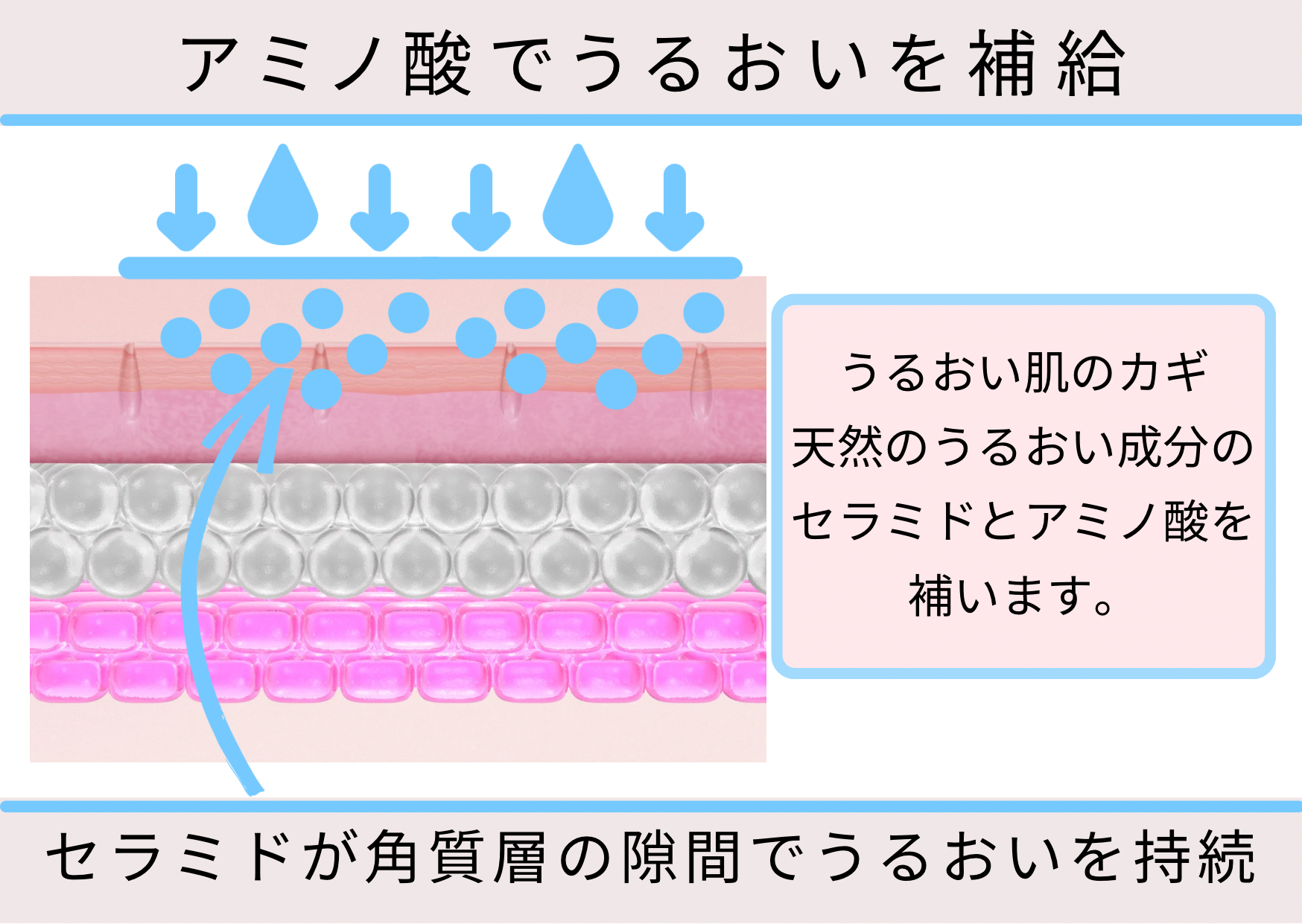 とろみも、保湿成分だけで。