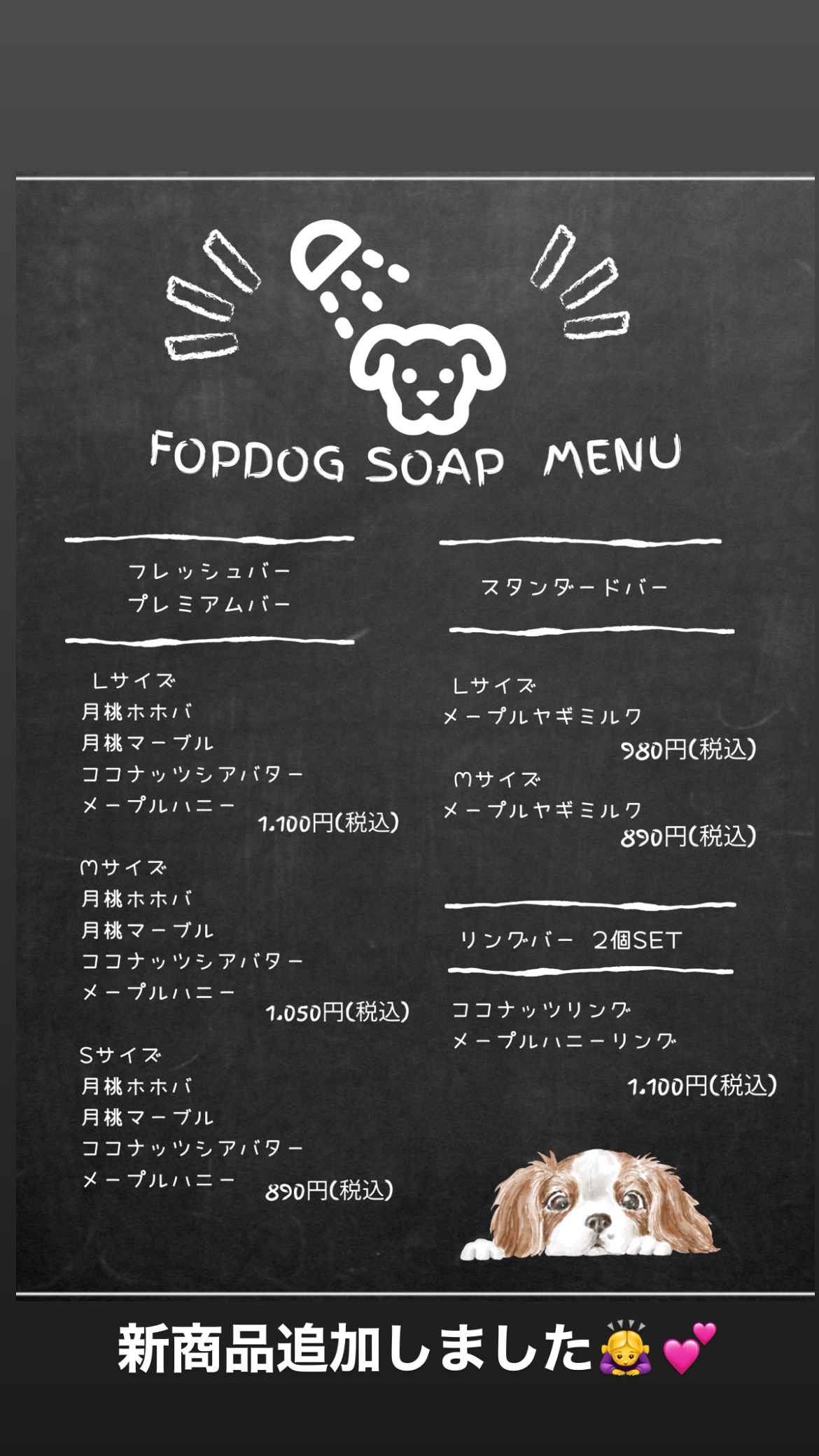 価格メニュー表(最新)