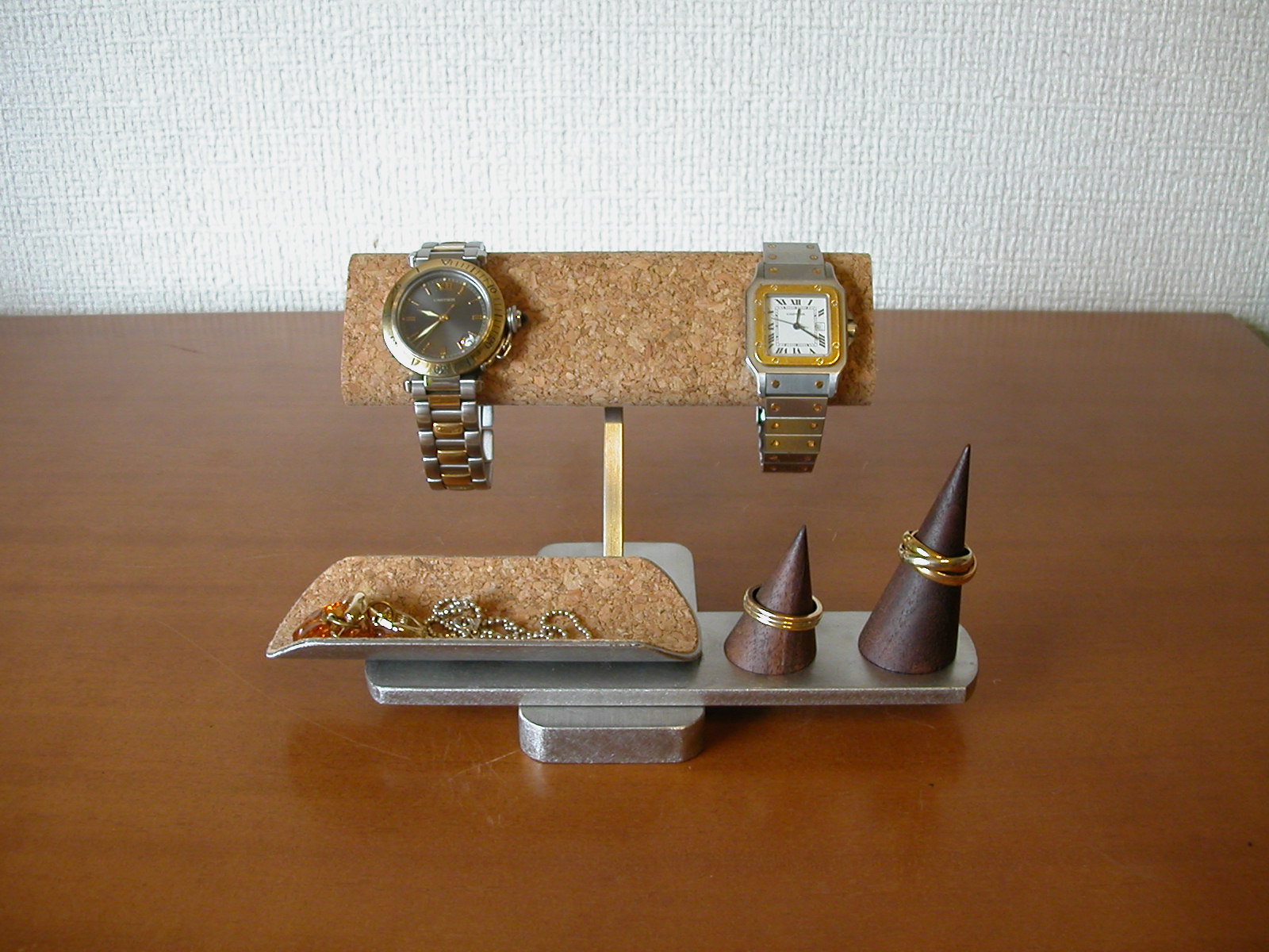 だ円パイプ　腕時計、リングアクセサリー収納スタンド　受注生産　ak-design　No.80616