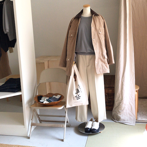 店内ディスプレイ＆AURALEEツイードJK