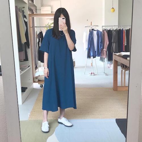 グラフペーパー のワンピース＆JANE SMITH サンダル