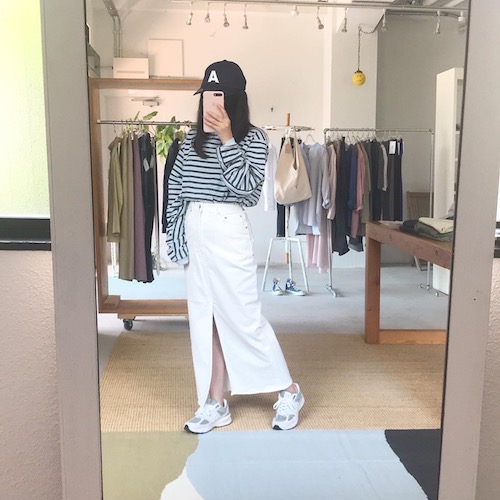 THE SHINZONE / SLIT SKIRT & SLIT JEANS