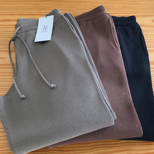 BATONER リブパンツ入荷